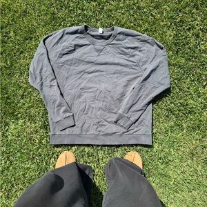 Charcoal Gray Blank Heavyweight Crewneck Sweater NWOT